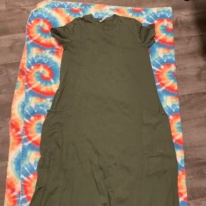 Casual Olive Green Dress